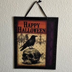 Halloween Wall Decor with Black and Orange Design